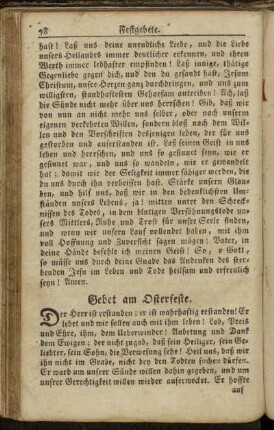 Gebet am Osterfeste.