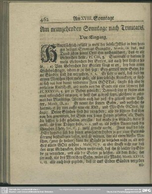 Am neunzehenden Sonntage nach Trinitatis