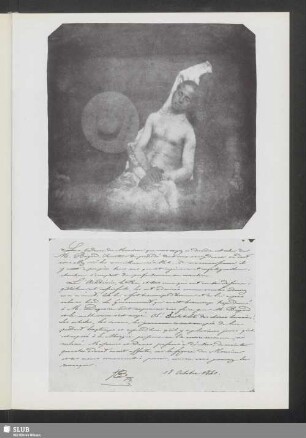 Handschriftlicher Text Bayards zu seiner Selbstdarstellung als Ertrunkener
