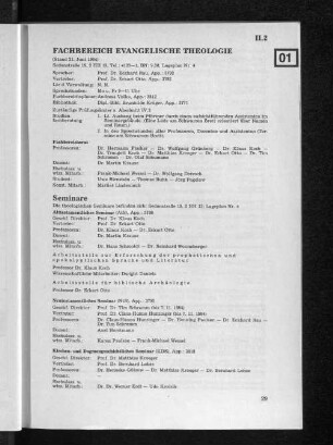 Fachbereich Evangelische Theologie