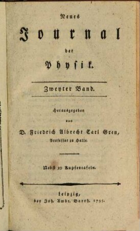 Neues Journal der Physik. 2. 1795