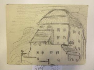 [Wohnhaus(?) mit Treppenaufgang]