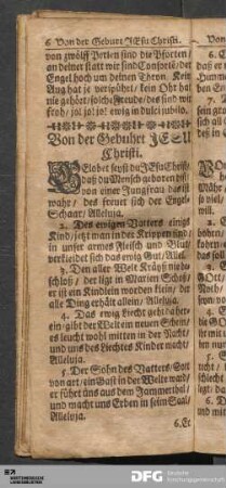 Von der Gebuhrt Jesu Christi