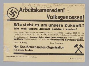 "Arbeitskameraden! Volksgenossen!"