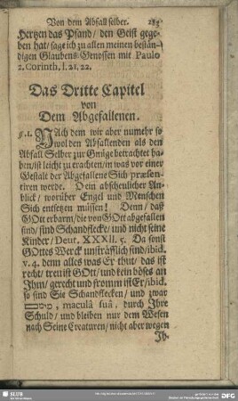 Das Dritte Capitel von Dem Abgefallenen