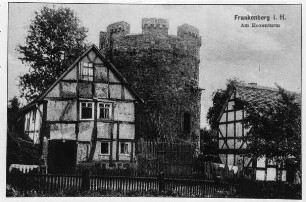 Historische Stadtbefestigung (Stadtmauer); Frankenberg, Auf der Burg, Teichpforte 8, Teichpforte, Stadtmauerstraße, Hinter dem Hainstock