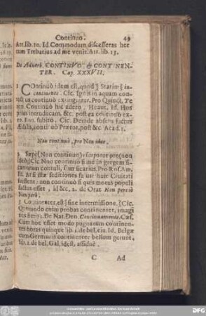 De Adverb. Continuo & Continenter. Cap. XXXVII.