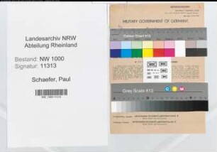 Entnazifizierung Paul Schaefer, geb. 08.02.1914 (Polizeibeamter)