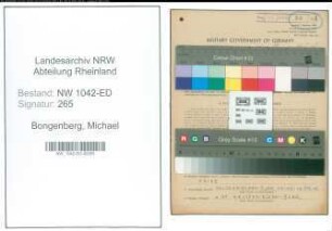 Entnazifizierung Michael Bongenberg , geb. 19.03.1916 (Lehrer)