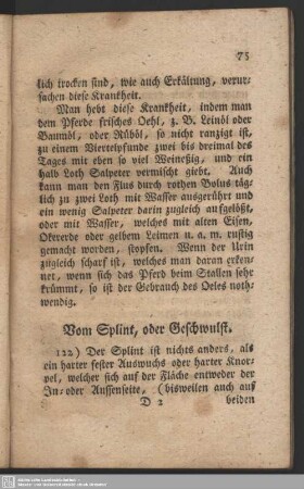 Vom Splint, oder Geschwulst