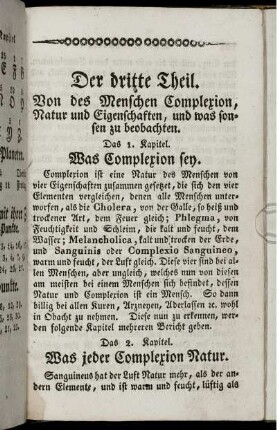 Das 1. Kapitel. Was Complexion sey.