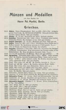 Griechen (Nr. 3216-3511)