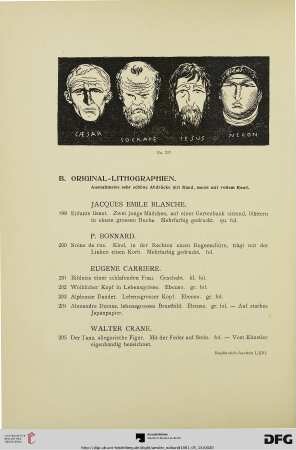 B. Original-Lithographien (Nr. 199-297)