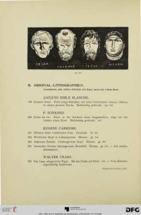 B. Original-Lithographien (Nr. 199-297)