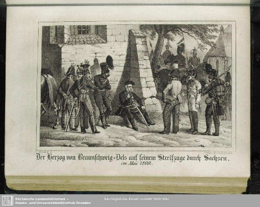 Der Herzog von Braunschweig-Oels auf seinem Streifzuge durch Sachsen, im Mai 1809