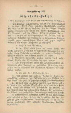 Abtheilung IX. Sicherheits-Polizei.