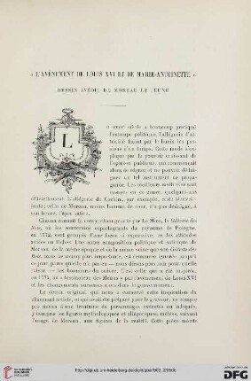 3. Pér. 30.1903: "L' Avènement de Louis XVI et de Marie-Antoinette", dessin inédit de Moreau le Jeune