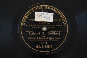 Lakmé : Stances / (L. Delibes)