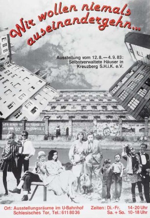 Plakat: Ausstellung "Wir wollen niemals auseinandergehn..." im U-Bahnhof Schlesisches Tor