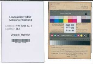 Entnazifizierung Heinrich Onstein , geb. 04.08.1908 (Gaertner)
