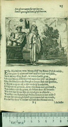 ['t Achtste Zinne-Beeldt.] Soo ghewonnen soo verlooren, Lanck gewassen kael gheschooren.