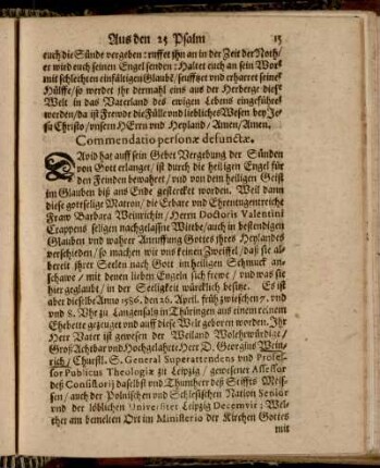 Commendatio personae defunctae