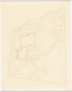 Garten Leinweber, Ebenhausen: Skizze Lageplan mit Gartenplan