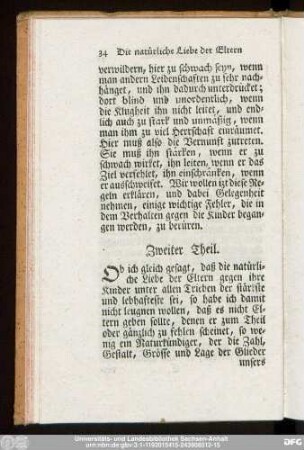 Zweiter Theil.