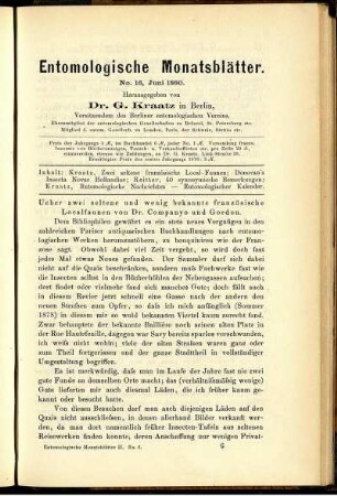 No. 16, Juni 1880