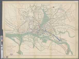 Plan zur Veranschaulichung der Wasserversorgung der Städte Hamburg und Altona