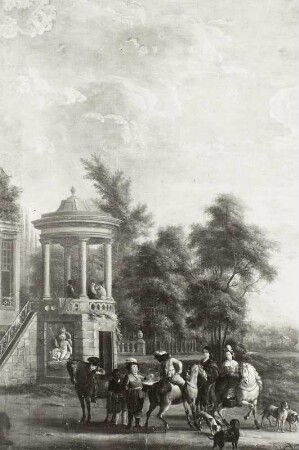 Klassische Landschaft mit Pavillon