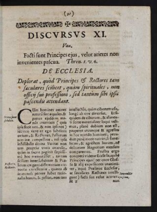 Discursus XI. Vau.
