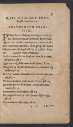 Quid Quolibet Theodori libro contineatur.