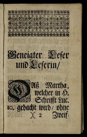 Geneigter Leser und Leserin.
