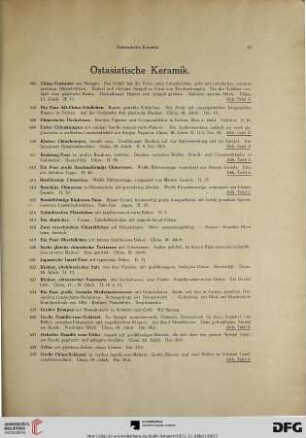 Ostasiatische Keramik (Nr. 606-680)