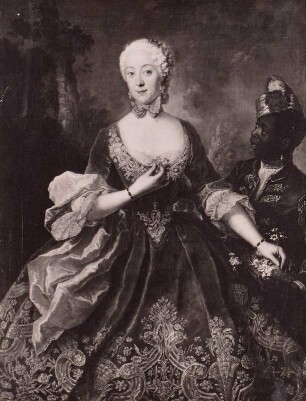 Lynar, Sophie Marie Helene Gräfin, geb. Reuß-Köstritz : Pesne, Antoine (1683-1757). Porträt der Gräfin Sophie Marie Helene zu Lynar, geb. Reuß-Köstritz (1712-1781)