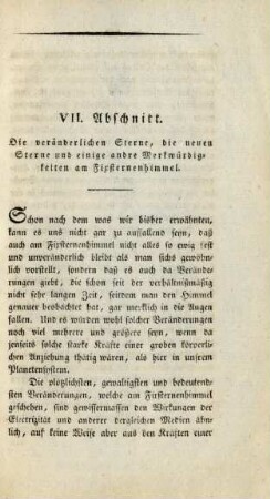 VII. Abschnitt. Die veränderlichen Sterne, die neuen Sterne und einige andre Merkwürdigkeiten am Fixsternenhimmel