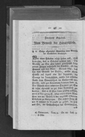 Zweites Kapitel. Vom Beweise der Havareigroße.