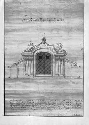 Fassade eines Begräbnis-Gewölbes