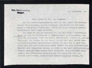 Schreiben Max Rauther an Erhard Junghans