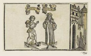 Davus und Symo, erstmals erschienen in: "Terentius", Straßburg 1496, fol. XIII