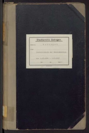 Solingen: Bau- und Wegekommission 1911-1913