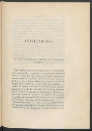 Costumbres.