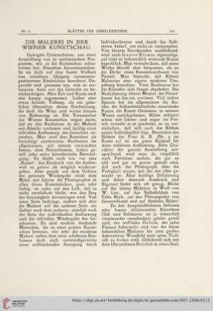 4: Die Malerei in der Wiener Kunstschau