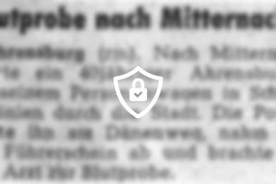 Blutprobe nach Mitternacht