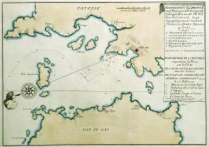 WHK 27 Russisch-Türkischer Krieg: Plan der Seeschlacht zwischen Russen und Türken bei Cesme, 5. Juli 1770