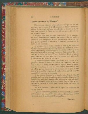 Comidas mensuales de "Nosotros"