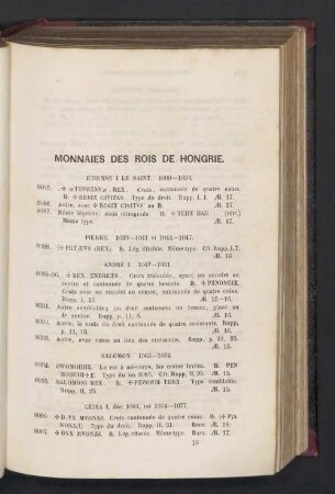 Monnaies des rois de hongrie