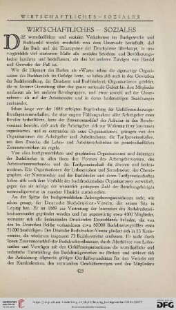 Wirtschaftliches - Soziales