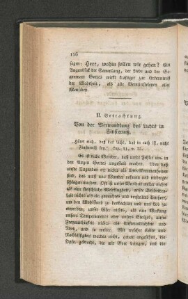 II. Betrachtung. Von der Verwandlung des Lichts in Finsterniß.